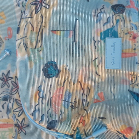 Vera Bradley Beach Treasures Mesh Drawstring Backpack new with tags - Picture 4 of 5